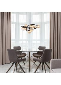 Globo Tuberius H&auml;ngeleuchte LED Schwarz, 8-flammig