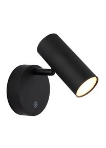 Globo lighting und ceiling light, ceiling spotlight, wall light, wall spotlight LED black, 1-light source