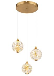 Globo Virina Hanglamp LED Goud, 3-lichts