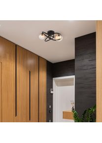 Globo Tuberius Plafondlamp LED Zwart, 2-lichts