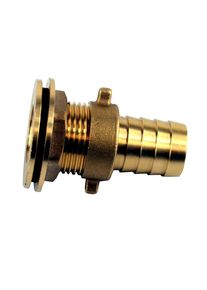 Tankdurchf&uuml;hrung, Regentonnen Durchf&uuml;hrung 1 Zoll, Messing Schlauchstutzen 25mm
