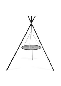 Schwenkgrill Dreibein Grill 210cm, Grillrost 50cm, Gartengrill, Naturstahl