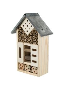 Insektenhotel, Insektenhaus, N&uuml;tzlingshotel Kiefernholz Schiefer, 18x29x10cm
