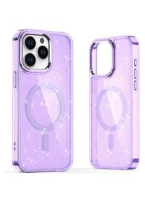 Hurtel Glitter Case MagSafe for iPhone 16 Pro Max - purple with glitter (Apple iPhone 16 Pro Max), Smartphone Hülle, Violett