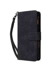 Cover-Discount iPhone 16 Plus - Brieftaschen H&uuml;lle mit Umh&auml;ngeband (Apple iPhone 16 Plus), Smartphone H&uuml;lle, Schwarz