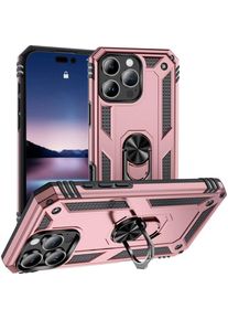 Cover-Discount iPhone 16 Pro Max - Armor Case mit Kickstand (Apple iPhone 16 Pro Max), Smartphone Hülle, Rosa