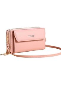 Mu Prime, Handtasche, Crossbody Handy Clutch, Rosa