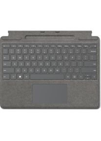 Microsoft Surface Pro Signature Keyboard Platin Cover port AZERTY Französisch (FR, Microsoft Surface Pro X, Microsoft Surface Pro 8), Tablet Tastatur,