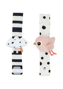 Done by Deer, Babyrassel, Rasseln & Greiflinge Rasselarmband 2er Pack - Happy Clouds -