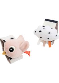 Done by Deer, Babyrassel, Rasseln & Greiflinge Rasselarmband 2er Pack - Happy Clouds -