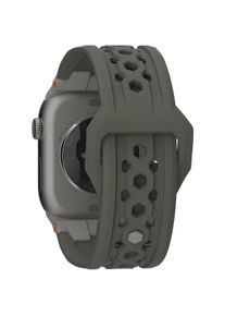 UAG Urban Armor Gear Monarch Strap Apple Watch Ultra/42/44/45/46mm olive/titan (194158117236) (Fluoroelastomer, Gummi), Uhrenarmband, Gr&uuml;n