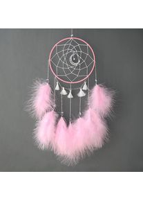 Cover-Discount DIY Bastel-Set Traumfänger Dreamcatcher Mond rosa