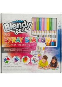 Triton, Malstifte, Blendy Pens Spray Station Set mit 20 Filzstifte und eingebauter Spr&uuml;hstation, 10 Farbstifte Mischkam (20x)
