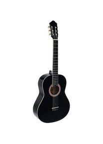 Dimavery AC-303 Klassikgitarre, schwarz (Konzertgitarre), Gitarre, Schwarz