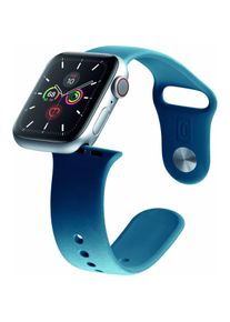 cellularline Urban Band (42 mm, 44 mm, Silikon), Uhrenarmband, Blau
