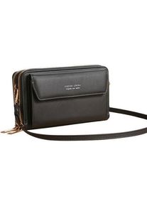 Mu Prime, Handtasche, Crossbody Handy Clutch, Schwarz