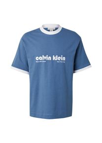 Calvin Klein Jeans T-Shirt Herren taubenblau / weiß Größe XS