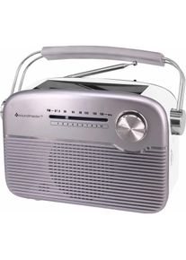 Soundmaster UKW Radio TR480SI, mit Solarpanel, silber (FM), Radio, Silber