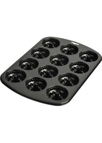Kaiser Inspiration Gugelhupf-Muffinform für 12 Muffins 38 x 27cm Standardgrösse, Backform, Schwarz