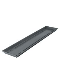 Flower Box Tray, Anthracite Plastic Planter Saucer, 80cm