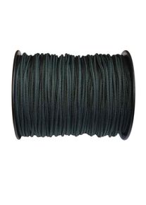 Braided PP Cord 2.5mm, Black & Green, 85m - Utility & Garden Rope