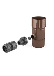 110mm Brown Rainwater Collector - Downspout Diverter