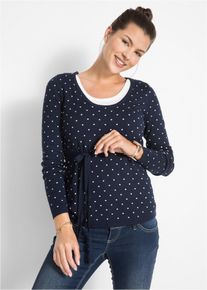 Maglione prémaman / da allattamento, Blu, Taglia 38/40 (XS), bonprix