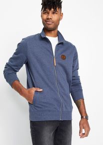 Felpa con zip a collo dritto, Blu, Taglia 48/50 (M), bonprix