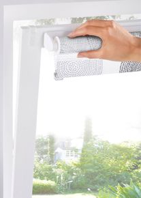 Tenda a rullo doppia con motivo a cerchi, Grigio, Taglia 130x45 cm, bonprix