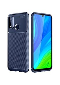 MU Style Carbon Fiber TPU Softcase Series (Huawei P Smart (2020)), Smartphone Hülle, Blau