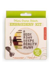 KIKKERLAND - Books Mini Cross Stitch Embroidery - (GG271), Handarbeitsset, Mehrfarbig