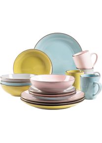 M&auml;ser M&auml;ser, Geschirrset, Metallic Rim (16 Stk.)