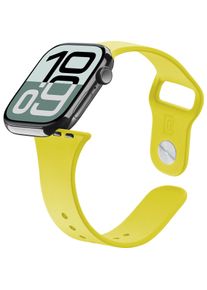cellularline Urban Band für Apple Watch (Serie 1/ 2/ 3) 44/ 45/ 46/ 49mm (Silikon), Uhrenarmband, Gelb