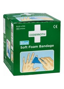 Cederroth, Pflaster, Pflaster und Bandage Soft Foam selbsthaftend elastisch, blau Rolle 6 cm x 2 m (1 x)
