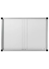 Ilmoitustaulukaappi sis&auml;lle, liukuovilla, 18 A4, metalli