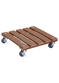 Ruukun alusta pyörillä WPC Wagner, kantavuus 80 kg, PxL 290 x 290 mm,