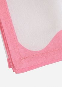 Tygservetter i ekologisk bomull med kontrastfärgade kanter (2-pack) - vit - storlek 40x40 cm - bonprix