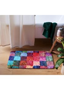 Badrumsmatta med memoryskum - f&auml;rgglad - storlek 2 (Matta f&ouml;r v&auml;ggh&auml;ngd WC 45/50 cm) - bonprix
