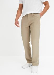 Chinos av bomull i Regular Fit Straight - gr&ouml;n - storlek 48 - bonprix