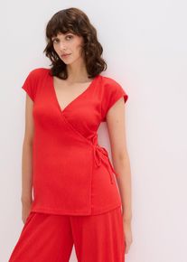 Topp i omlottstil - r&ouml;d - storlek 36/38 (S) - bonprix