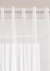 Gardin av luftig voile (1-pack) - vit - storlek 145x140 cm - bonprix