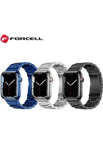 Forcell Strap F-DESIGN FA10 stainless steel strap for APPLE Watch 38 / 40 / 41 mm blue (Edelstahl), Uhrenarmband, Blau