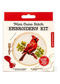 KIKKERLAND - Cardinal MiniCross Stitch Embroidery - (GG276), Handarbeitsset