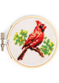KIKKERLAND - Cardinal MiniCross Stitch Embroidery - (GG276), Handarbeitsset