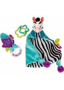 Ravensburger, Babyrassel, 4858 play+ Fühlen, rasseln, spielen (Geschenk-Set: Zebra), Schmusetuch, Geschenk zur