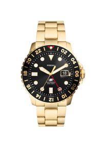 Fossil, Armbanduhr, Blue, Gold, (Chronograph, 46 mm)
