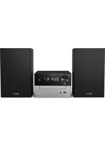 Philips TAM3205M2/12 Mini Stereoanlage schw (Bluetooth, CD Player, 1x 20 W), Stereoanlage, Schwarz, Silber