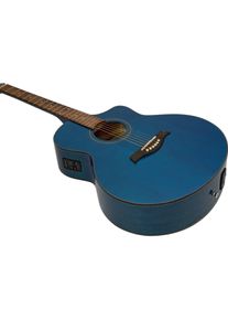 Dimavery STW-50 Westerngitarre, blau (Westerngitarre), Gitarre, Blau