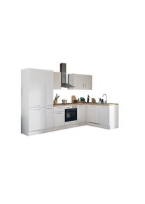 Bloc cuisine avec électroménager CORNWALL (cuisine d'angle-lave-vaisselle-réfrigérateur-armoire coulissante) I