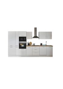 Bloc cuisine avec électroménager CORNWALL (bloc cuisine-four-lave-vaisselle-réfrigérateur-micro-ondes-armoire coulissante) I